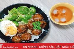 Thịt bò viên sốt kiểu Nhật sóng sánh ngon không cưỡng nổi