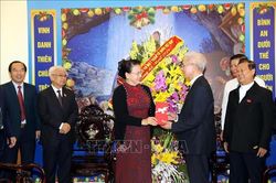 Chủ tịch Quốc hội chúc mừng Giáng sinh tại Trung ương Ủy ban Đoàn kết Công giáo Việt Nam