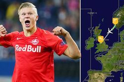 Haaland bay sang Manchester ký hợp đồng với MU