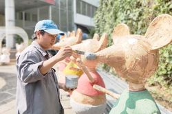 Đẩy nhanh tiến độ thi công Đường hoa Nguyễn Huệ