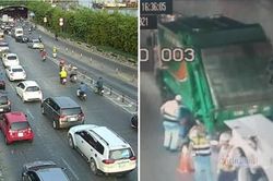 Giao thông tê liệt vì xe chở rác nằm 'bất động' giữa hầm Thủ Thiêm