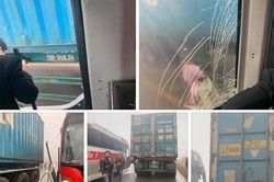 Thực hư xe container 'dìu' xe khách mất phanh, cứu hàng chục người ở Sơn La