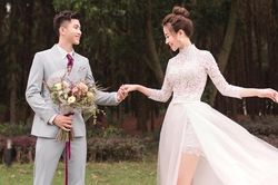 Ở ngoài xinh xắn vừa vặn, Nhật Linh bỗng hóa 'khổng lồ' trong ảnh cưới với Văn Đức: Có gì đó sai sai?