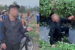 Nghi 'sàm sỡ' cô gái giữa đường, nam thanh niên bị đánh chảy máu mồm, đạp ngã xuống mương nước