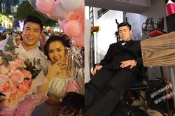 Khoảnh khắc 'chú rể' Duy Mạnh ngủ gật khi đi chụp hình cưới khiến dân mạng thích thú vì quá đáng yêu