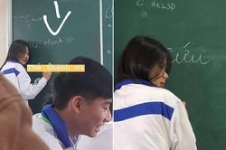 Lên bảng giải bài tập, nữ sinh 'kêu cứu' đứa bạn bên dưới khiến CĐM cười ngất