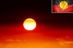 Mặt Trời 'bắt chước' cờ thổ dân trong cháy rừng ở Australia
