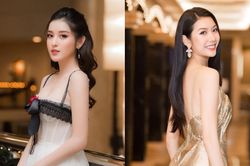 Huyền My trễ nải, Thúy Vân diện đầm xẻ táo bạo