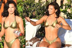 Mỹ nhân Anh gợi cảm hết nấc với bikini hai mảnh bé xíu bên hồ bơi
