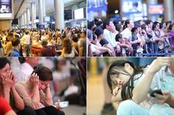 Gà gật xuyên đêm giữa biển người đón Việt kiều ở Tân Sơn Nhất