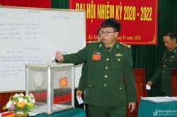 Đại hội điểm Chi bộ Trạm Kiểm soát Đồn Biên phòng Cửa khẩu quốc tế Nậm Cắn