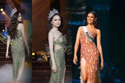 Hương Giang bất ngờ bị fan Philippines tố mặc váy nhái của Catriona Gray, fan Việt quyết bảo vệ đến cùng
