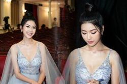 Thúy Vân hóa nàng tiên bay bổng, khéo léo khoe thềm ngực căng đầy khi làm MC