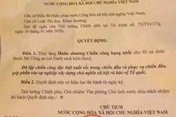 Truy tặng huân chương Chiến công hạng nhất cho 3 chiến sỹ hy sinh ở Đồng Tâm