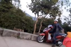 Đàn khỉ kêu gào đuổi theo người đàn ông bắt khỉ con trên bán đảo Sơn Trà