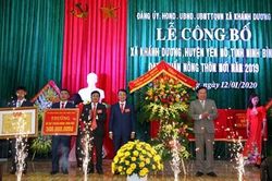 Khánh Dương đón bằng công nhận xã đạt chuẩn nông thôn mới