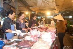 Nghệ An: Thịt lợn giảm giá, sức mua kém