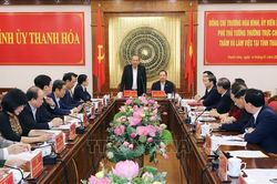 Phó Thủ tướng Thường trực Trương Hòa Bình làm việc với lãnh đạo tỉnh Thanh Hóa