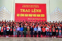 TP Bảo Lộc trao lệnh gọi công dân nhập ngũ năm 2020 cho 116 thanh niên