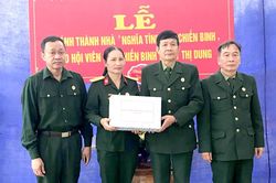 Hội CCB tỉnh hỗ trợ làm nhà tình nghĩa cho hội viên