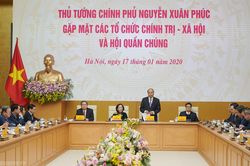 Thủ tướng gặp mặt các tổ chức chính trị-xã hội và hội quần chúng