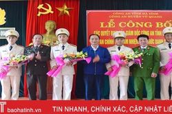 Điều động thêm 11 đồng chí về xã, Vũ Quang phủ kín công an chính quy 100% địa bàn