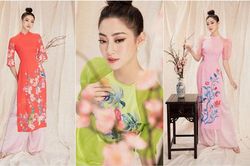 Lương Thùy Linh đẹp say lòng người với bộ ảnh áo dài Tết