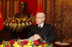 Tổng Bí thư, Chủ tịch nước Nguyễn Phú Trọng chúc Tết lãnh đạo, nguyên lãnh đạo Đảng và Nhà nước