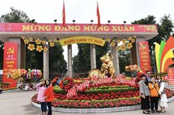 Rực rỡ cờ hoa mừng năm mới, mừng Đảng 90 mùa xuân