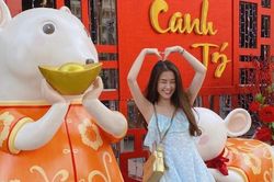 Hot girl Việt để mặt mộc nấu nướng, khoe ảnh du xuân chiều 30 Tết