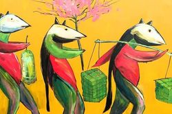 Họa sĩ Kù Kao Khải: Mang 'Cưới chuột' vào tranh, tượng Tết