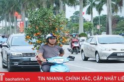 Phố hoa Hà Tĩnh chiều 30 tết: Mai 'sạch trơn', đào và quất hạ giá