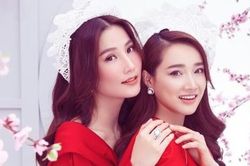 Nhã Phương – Diễm My 9x diện áo dài đón Xuân