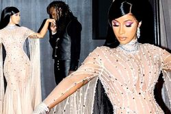 Hết hở ngực bạo, Cardi B lại mặc xuyên thấu thôi miên người nhìn
