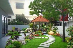 Những mẫu sân vườn xanh ngắt tràn đầy sức sống đón xuân