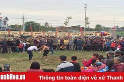 Tưng bừng hội đấu vật truyền thống xã Hoằng Phong xuân Canh Tý 2020