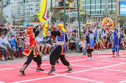 Nét đẹp cờ người đầu xuân