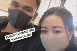 Bạn gái Văn Hậu, Văn Toàn đeo khẩu trang, lo lắng vì dịch corona