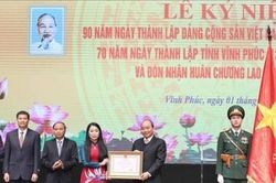 Thủ tướng: Phấn đấu sớm đưa Vĩnh Phúc trở thành thành phố trực thuộc Trung ương