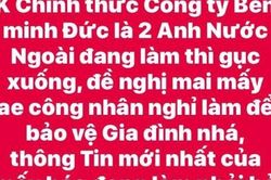 Hải Dương: Truy tìm người tung tin sai sự thật về 2 công nhân nước ngoài nằm gục trong lúc làm việc