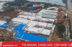 Cận cảnh bệnh viện dã chiến ở Vũ Hán, Trung Quốc dự kiến khánh thành trong hôm nay