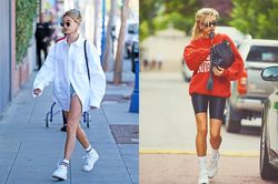 Hailey Bieber làm gì để có chân thon dài, tự tin mặc quần ngắn ra phố?