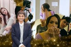 Hết gãy chân bó bột, Hương Giang bị dao cứa vào mặt vì phim mới