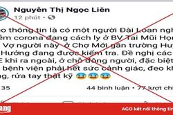 An Giang: Xử phạt 10 triệu đồng cá nhân đăng thông tin sai sự thật trên mạng xã hội facebook về dịch viêm đường hô hấp cấp do chủng mới của virus Corona
