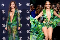 Jennifer Lopez khoe dáng sexy khi mặc lại váy của 20 năm trước