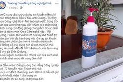 Trường Cao đẳng Công nghiệp Huế nghiên cứu, sản xuất và phát miễn phí dung dịch rửa tay khô phòng virus Corona