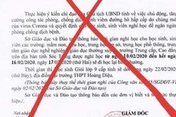 Xuất hiện công văn giả mạo về thời gian cho học sinh nghỉ học