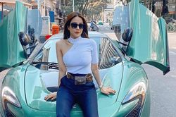 Siêu mẫu Diệp Lâm Anh khoe dáng quyến rũ bên McLaren 650S Spider của chồng