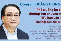 Đồng chí Hoàng Trung Hải - Phó trưởng bộ phận thường trực chuyên trách Tiểu ban Văn kiện Đại hội XIII của Đảng