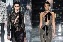 Kendall Jenner, Bella Hadid diện đồ xuyên thấu và xẻ ngực lên sàn diễn